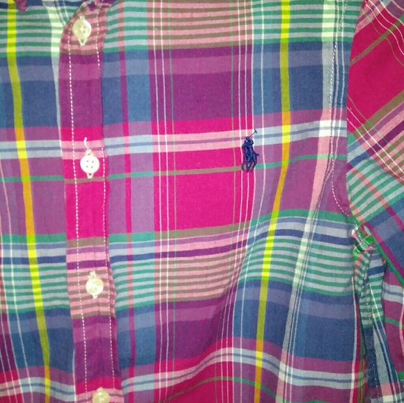 Kids Polo Plaid Shirt - Picture 3 of 4